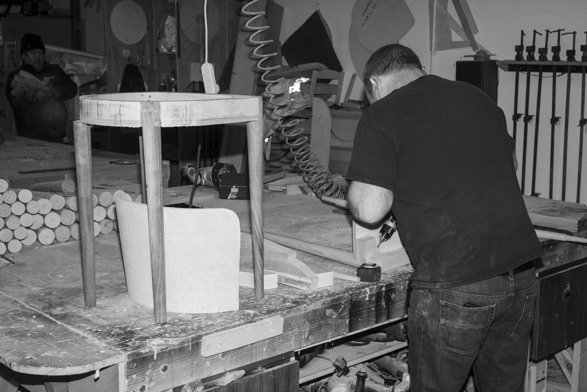 Paddy working in the Ireland factory